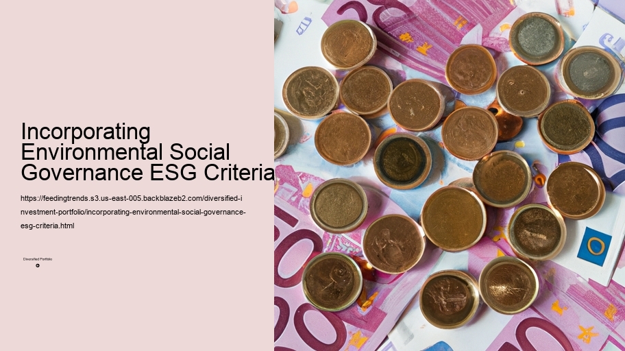 Incorporating Environmental Social Governance ESG Criteria